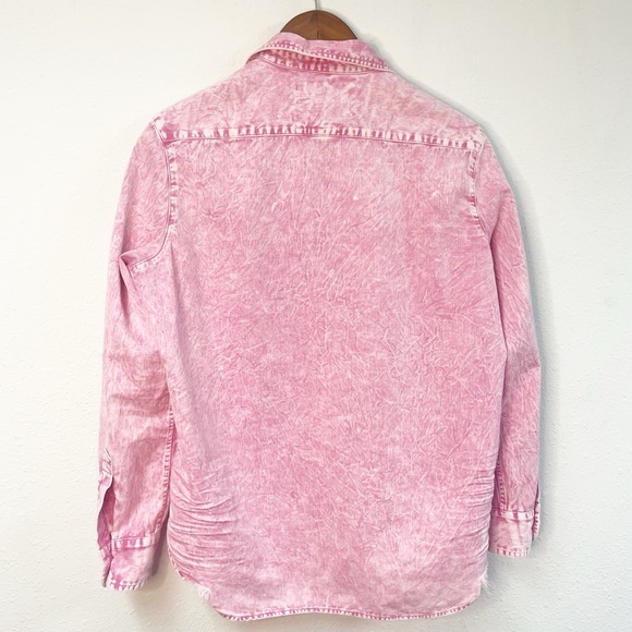 Frank and Eileen Pink Denim Button Down Shirt - Picture 3 of 11